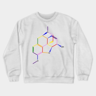 Codeine Molecule Rainbow Chemistry Crewneck Sweatshirt